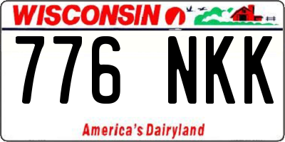 WI license plate 776NKK
