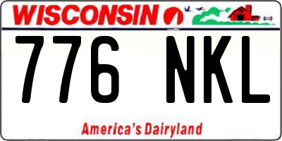 WI license plate 776NKL