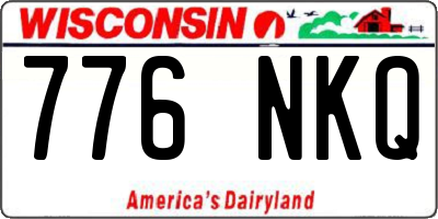 WI license plate 776NKQ