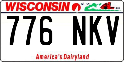 WI license plate 776NKV