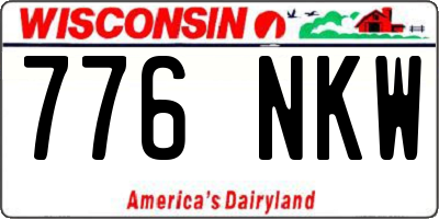 WI license plate 776NKW