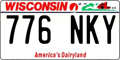 WI license plate 776NKY