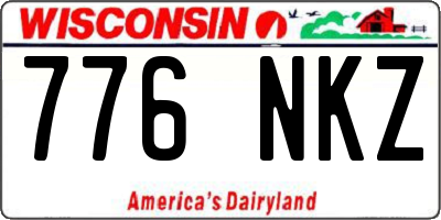 WI license plate 776NKZ