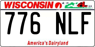 WI license plate 776NLF