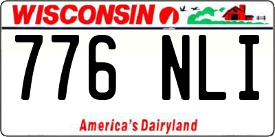 WI license plate 776NLI