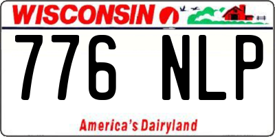 WI license plate 776NLP