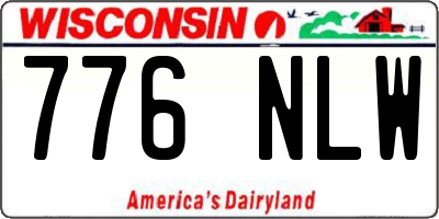 WI license plate 776NLW