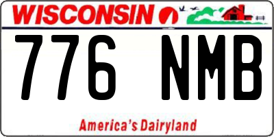 WI license plate 776NMB