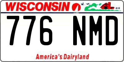 WI license plate 776NMD