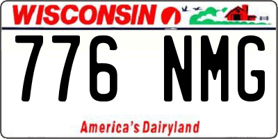 WI license plate 776NMG