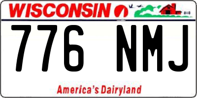 WI license plate 776NMJ