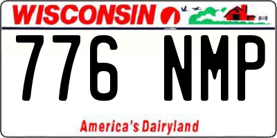 WI license plate 776NMP