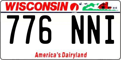 WI license plate 776NNI