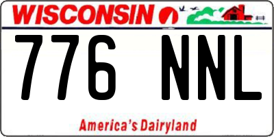 WI license plate 776NNL