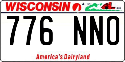 WI license plate 776NNO
