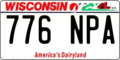 WI license plate 776NPA