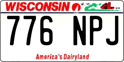 WI license plate 776NPJ