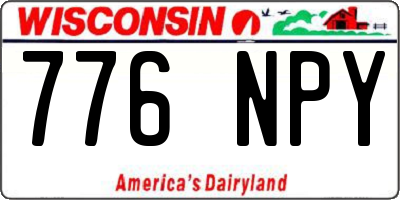 WI license plate 776NPY