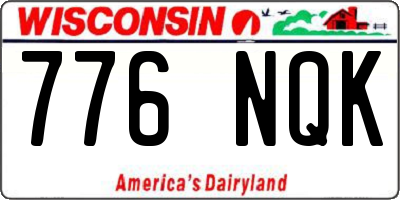 WI license plate 776NQK