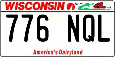 WI license plate 776NQL