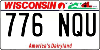 WI license plate 776NQU