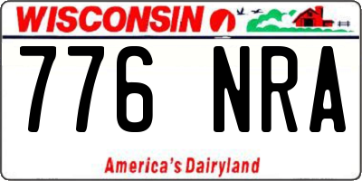 WI license plate 776NRA
