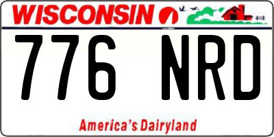 WI license plate 776NRD