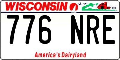 WI license plate 776NRE