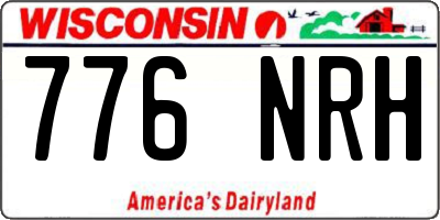 WI license plate 776NRH
