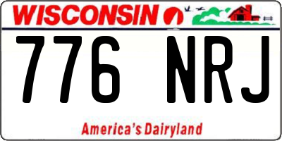 WI license plate 776NRJ