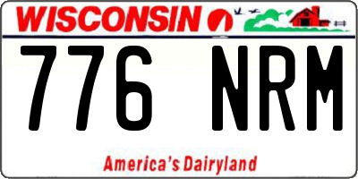 WI license plate 776NRM