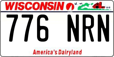 WI license plate 776NRN