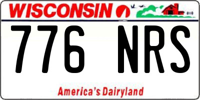 WI license plate 776NRS