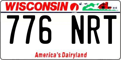WI license plate 776NRT