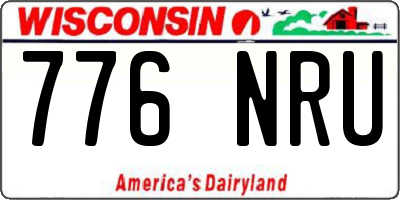 WI license plate 776NRU