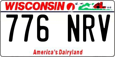 WI license plate 776NRV