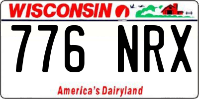 WI license plate 776NRX
