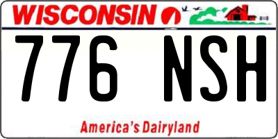 WI license plate 776NSH