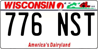 WI license plate 776NST