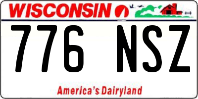 WI license plate 776NSZ