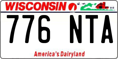 WI license plate 776NTA