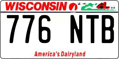 WI license plate 776NTB