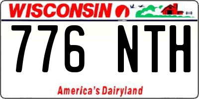 WI license plate 776NTH