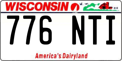 WI license plate 776NTI