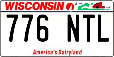 WI license plate 776NTL