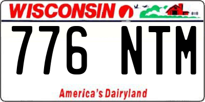 WI license plate 776NTM