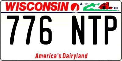 WI license plate 776NTP