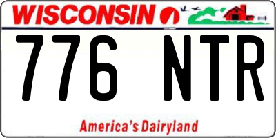 WI license plate 776NTR