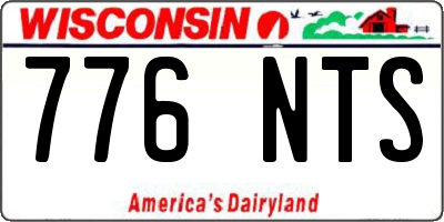 WI license plate 776NTS