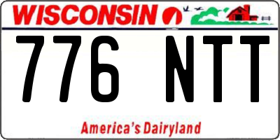 WI license plate 776NTT